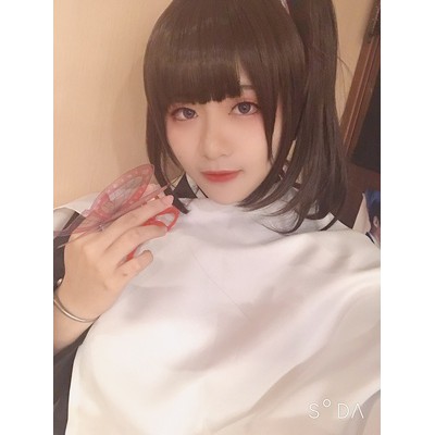 Wig/tóc giả cosplay Kanao Tsuyuri nâu đen Kimetsu no Yaiba demon slayer