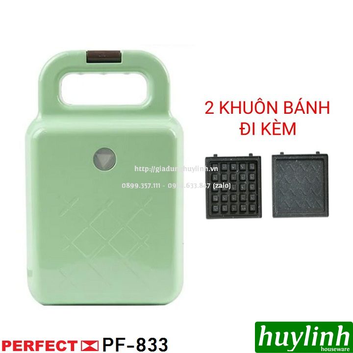 [Mã ELHAMS5 giảm 6% đơn 300K] Máy làm - nướng bánh Sandwich Perfect PF-833 - 600W