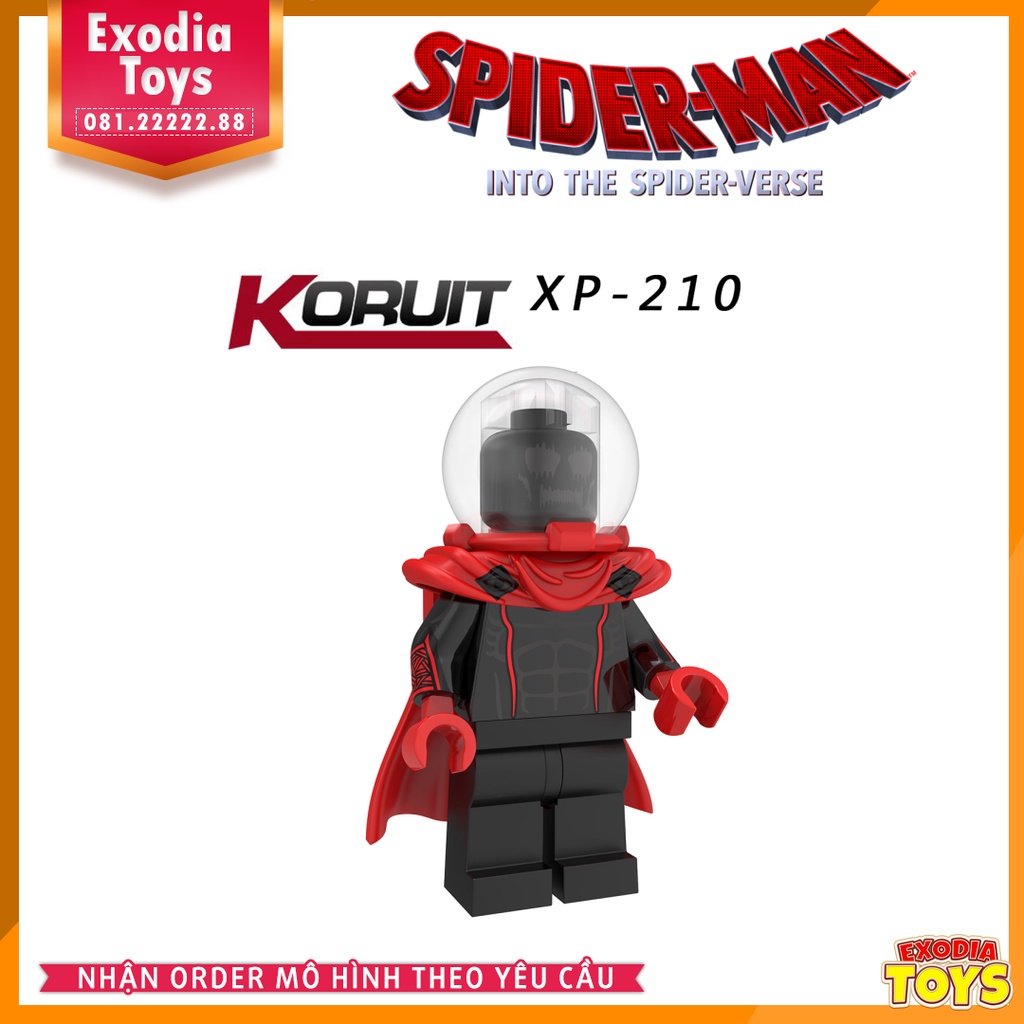 Xếp hình Minifigure Marvel Siêu anh hùng Spider Man Người Nhện : Vũ Trụ Mới - Đồ Chơi Lắp Ghép Sáng Tạo - KORUIT KT1028