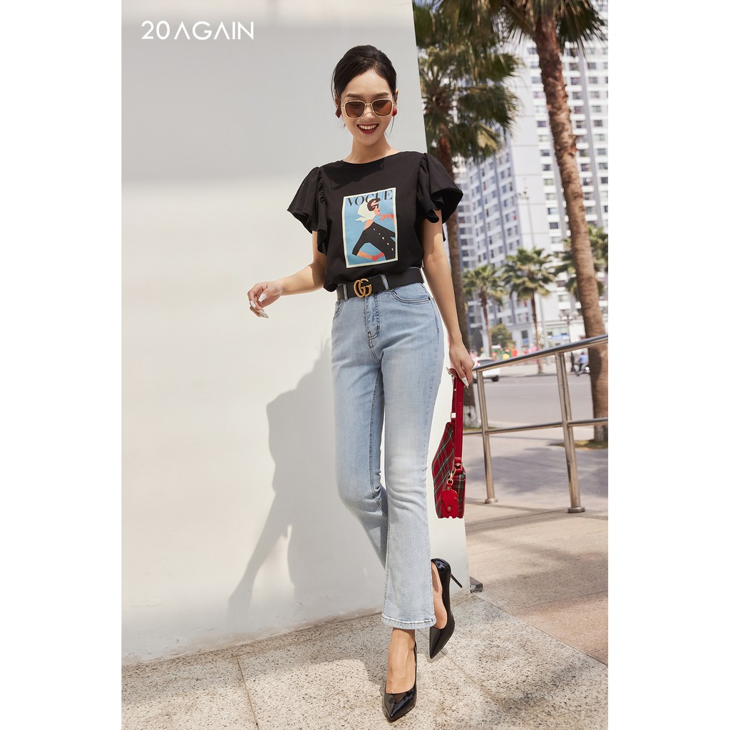 Quần Jeans ống Loe 20AGAIN QFA0064