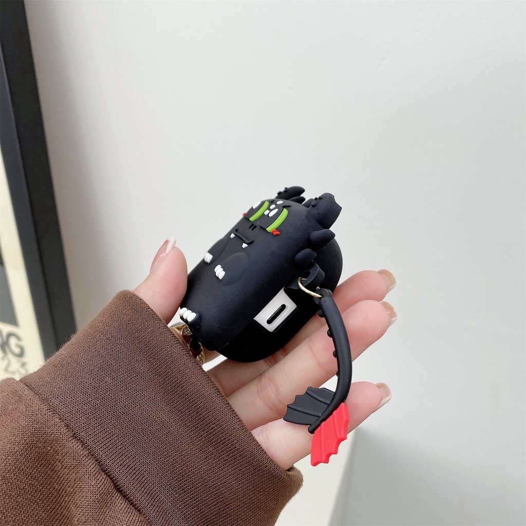 Vỏ Bảo Vệ Hộp Sạc Tai Nghe bluetooth Không Dây QCY T13 TWS Bằng Silicon Mềm Họa Tiết Hoạt Hình 3D