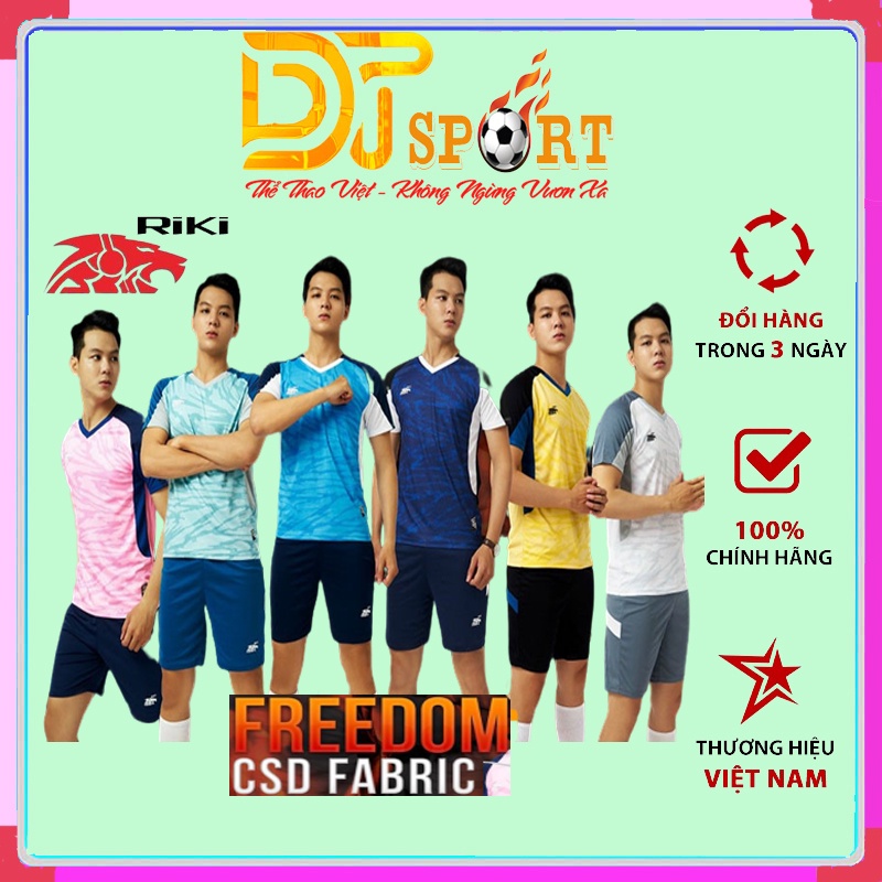 Quần Áo Bóng Đá Riki Freedom - Áo Đá Bóng Chất Vải Mè Cao Cấp - Thoáng Khí, Thấm Hút Mồ Hôi