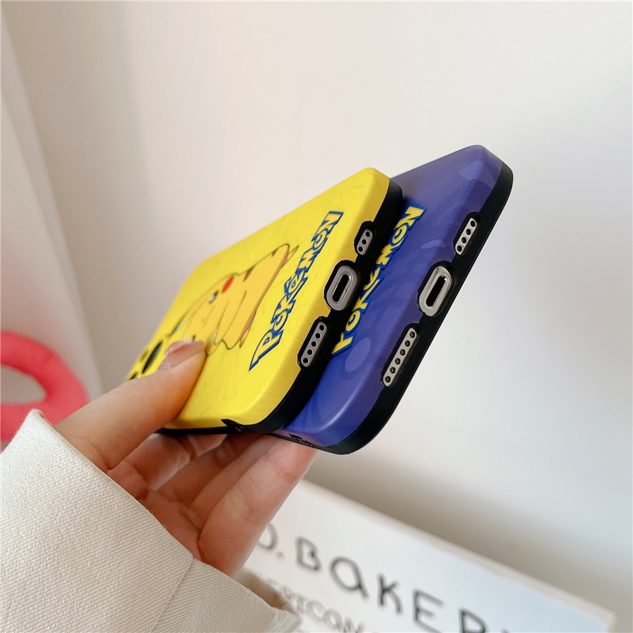 Iphone Ốp Điện Thoại Silicon Họa Tiết pokemon & pikachu & squirtle Cho Iphone15 pro max 14 pro max 13 pro max 12 pro max 11
