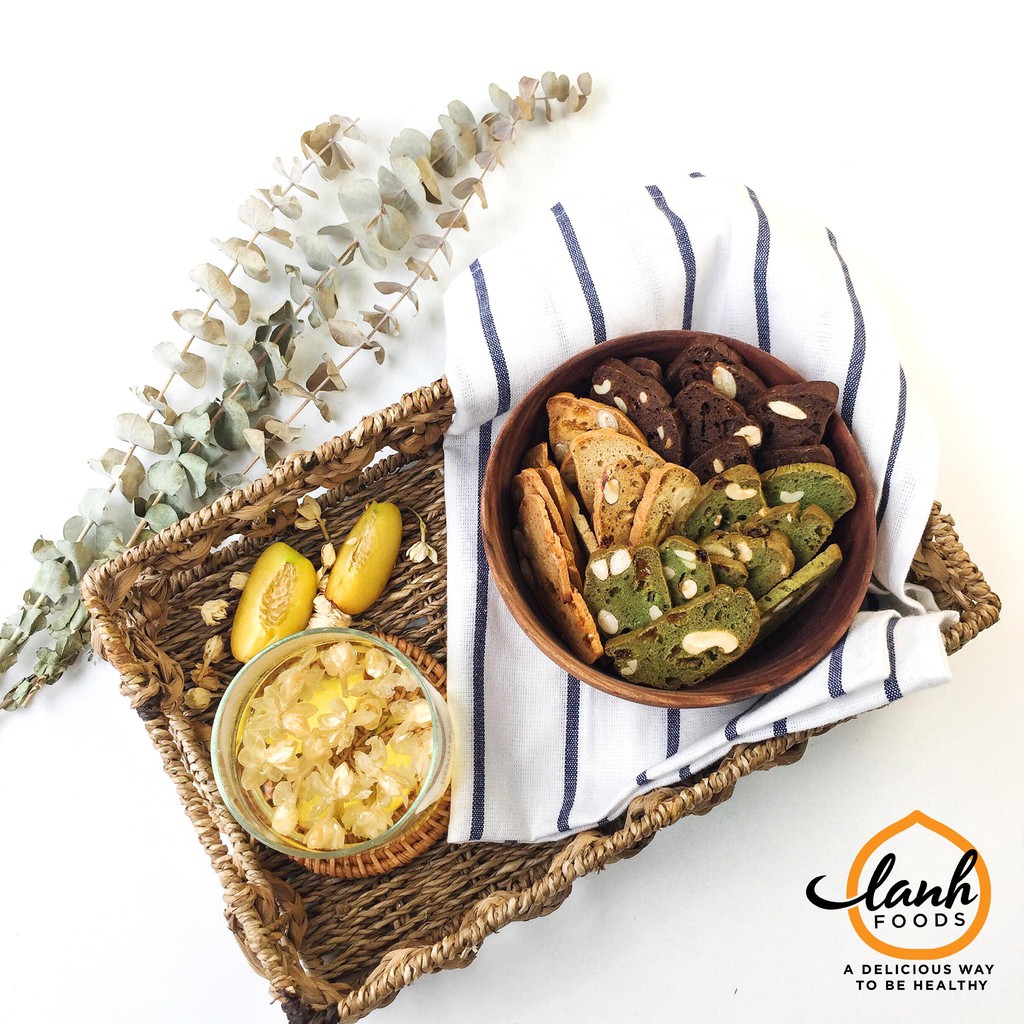Bánh Biscotti Ăn Kiêng Mix 3 Vị - Vani, Chocolate, Matcha
