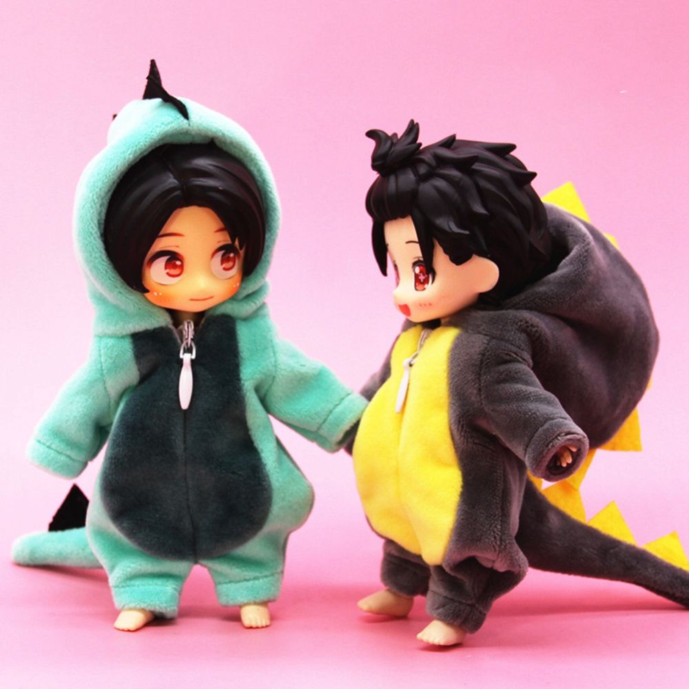 Bộ đồ ngủ vải lông cừu nỉ mềm mại thiết kế nhân vật hoạt hình đáng yêu cho búp bê 25cm tỉ lệ 1/12 DIY