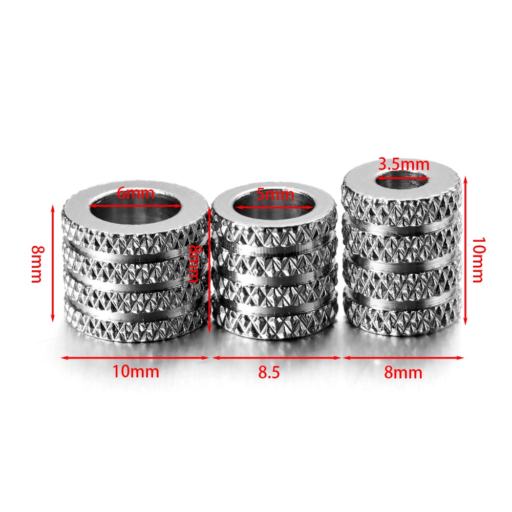 Hộp 20 hạt xỏ ST.KUNKKA bằng thép không gỉ 8-10mm làm trang sức