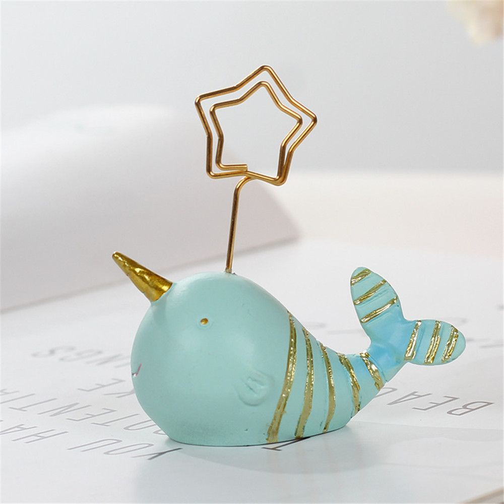 Giá đỡ kẹp hình ảnh/ giấy note bằng nhựa resin hình đám mây màu cầu vồng dễ thương trang trí bàn tiệc cưới