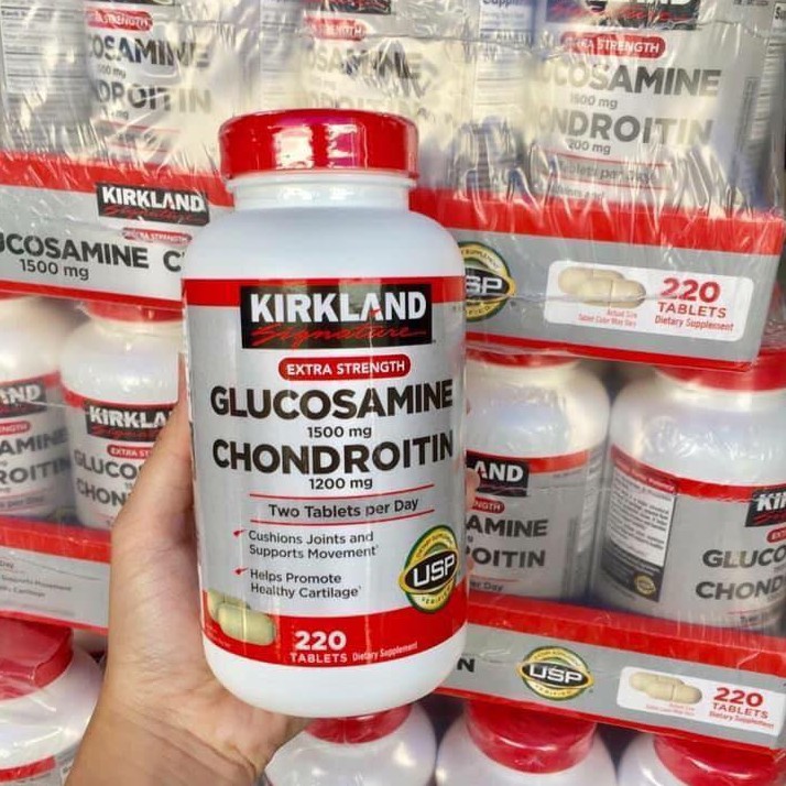 Bổ khớp Kirkland Glucosamine Chondroitin Mỹ 220 viên [Date mới]