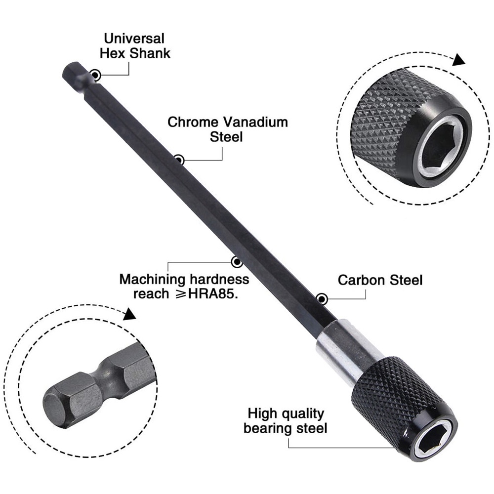 1/3 Đầu lúc giác nối tô vít EKEZ dài 60-150m thay nhanh
