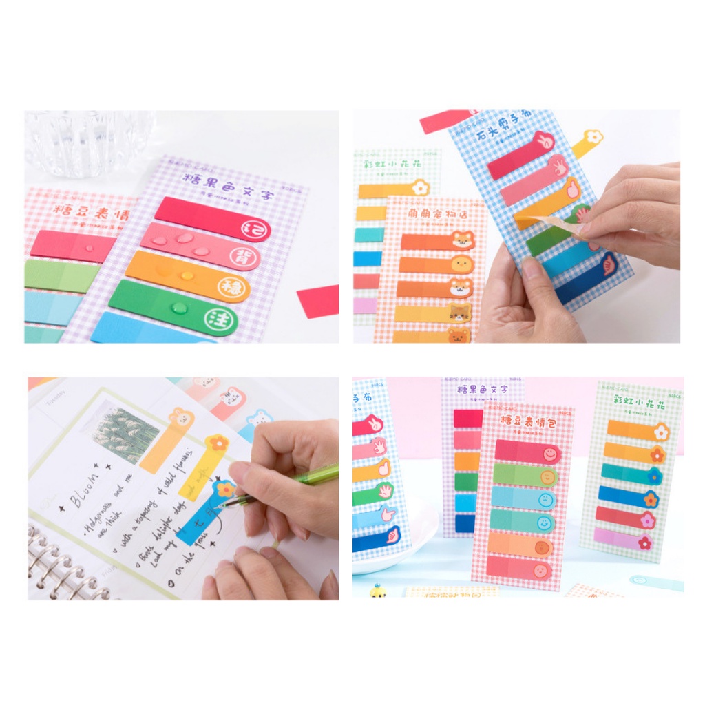 [Mã LIFEBOOK2 giảm 10% đơn 0Đ] Set 90 Stickers Note Đánh Dấu Trang MOCARD Nhựa Pet Icon Cực Xinh