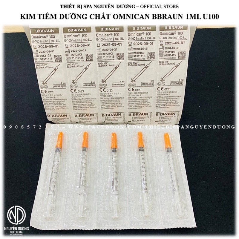 Kim tiêm tiểu đường 1cc Omnican B.Braun 100IU ( tách le 10-20-50 cây ) hàng Đức