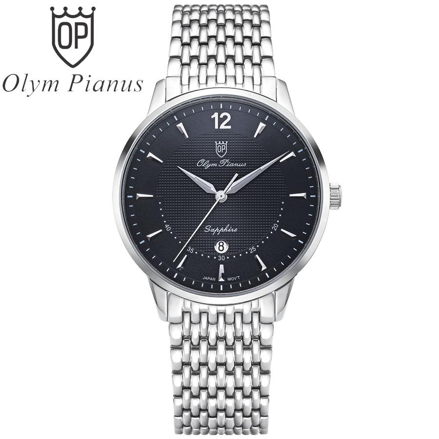 Đồng hồ nam dây kim loại Olym Pianus OP5709 OP5709MS đen