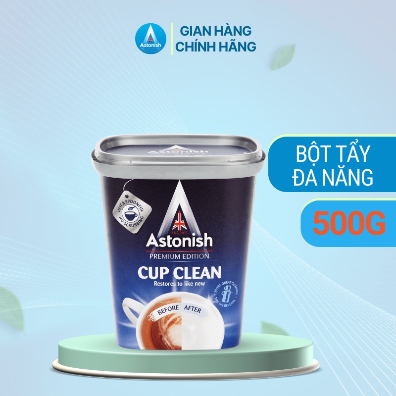 Chất tẩy đa năng dạng bột Astonish tẩy rửa các vết bẩn cứng đầu trên đồ dùng tẩy lưới máy hút mùi cặn ố vàng C9630