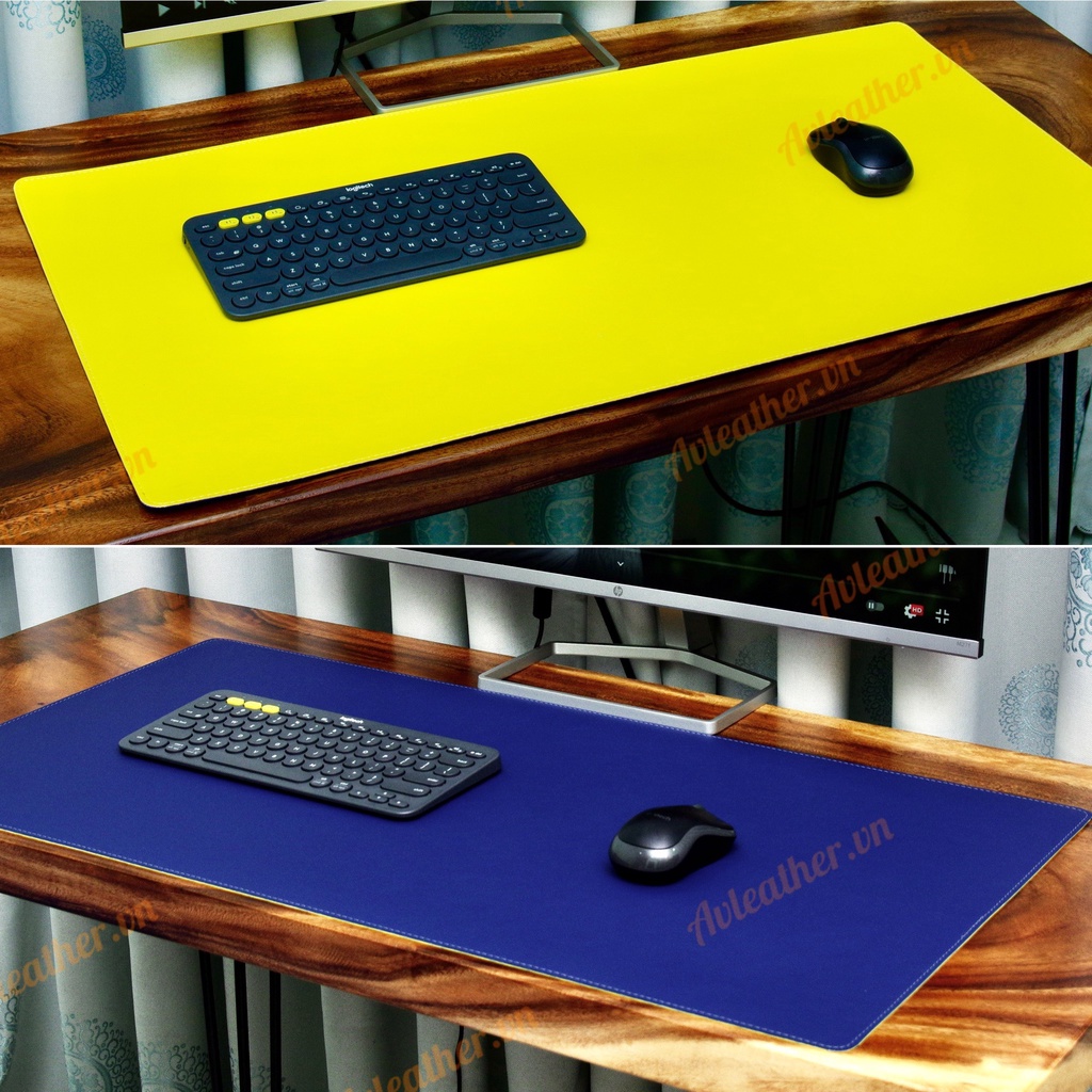 Thảm Trải Bàn Làm Việc DeskPad Da Cỡ Lớn Kiêm Miếng Lót Chuột Máy Tính Size Lớn