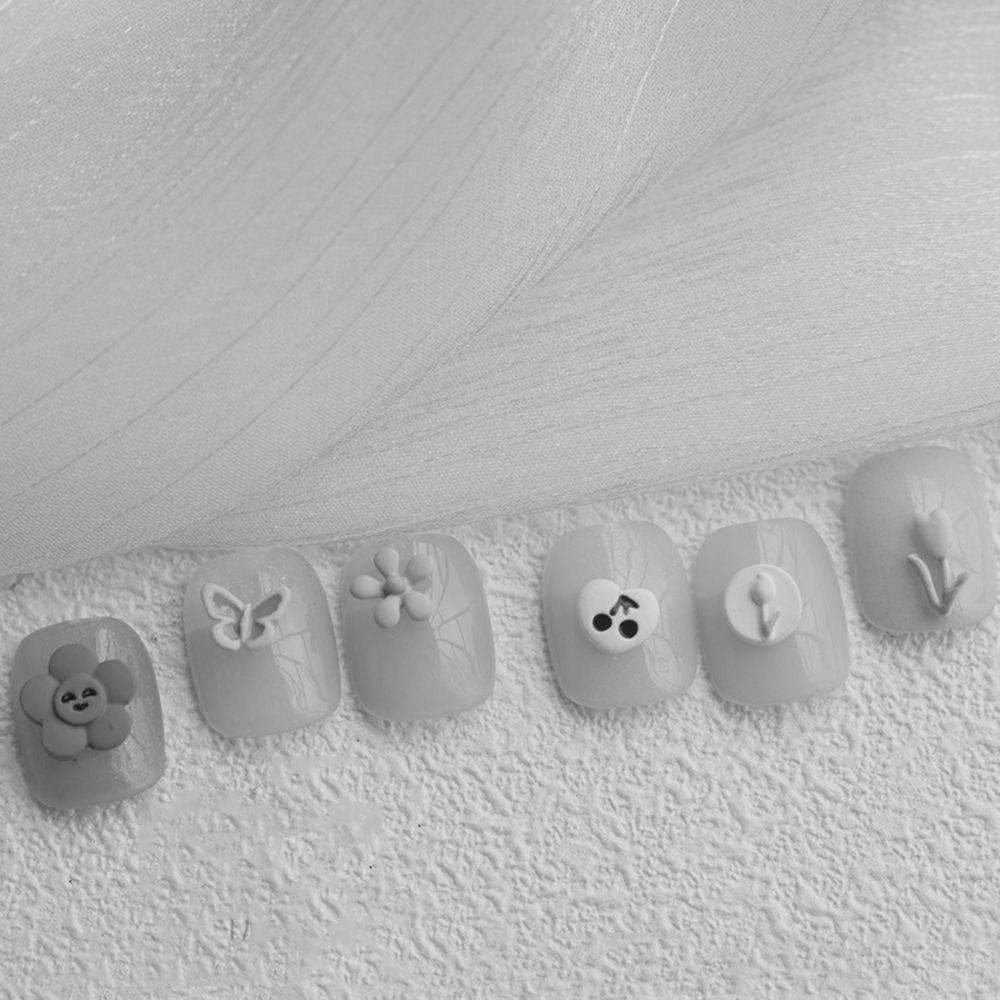 Phụ Kiện Trang Trí Móng Tay Họa Tiết Gấu Hoạt Hình Màu Cầu Vồng Dễ Thương DIY