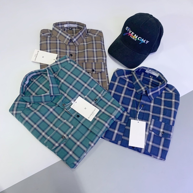 Sơ mi kẻ ô nhỏ 2 túi ngực 2 bên SM38