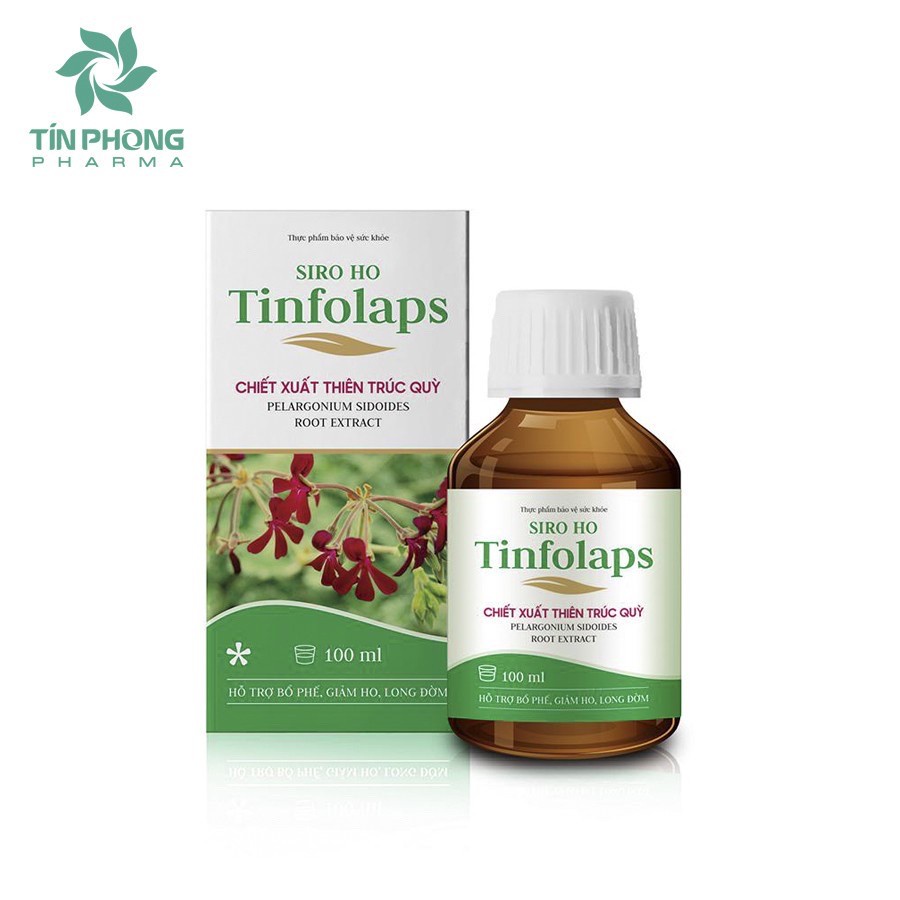 Siro Ho Tinfolaps Hỗ Trợ Bổ Phế, Giảm Ho, Long Đờm, Hết Đau Rát Họng Dành Cho Mọi Lứa Tuổi Lọ 100ml