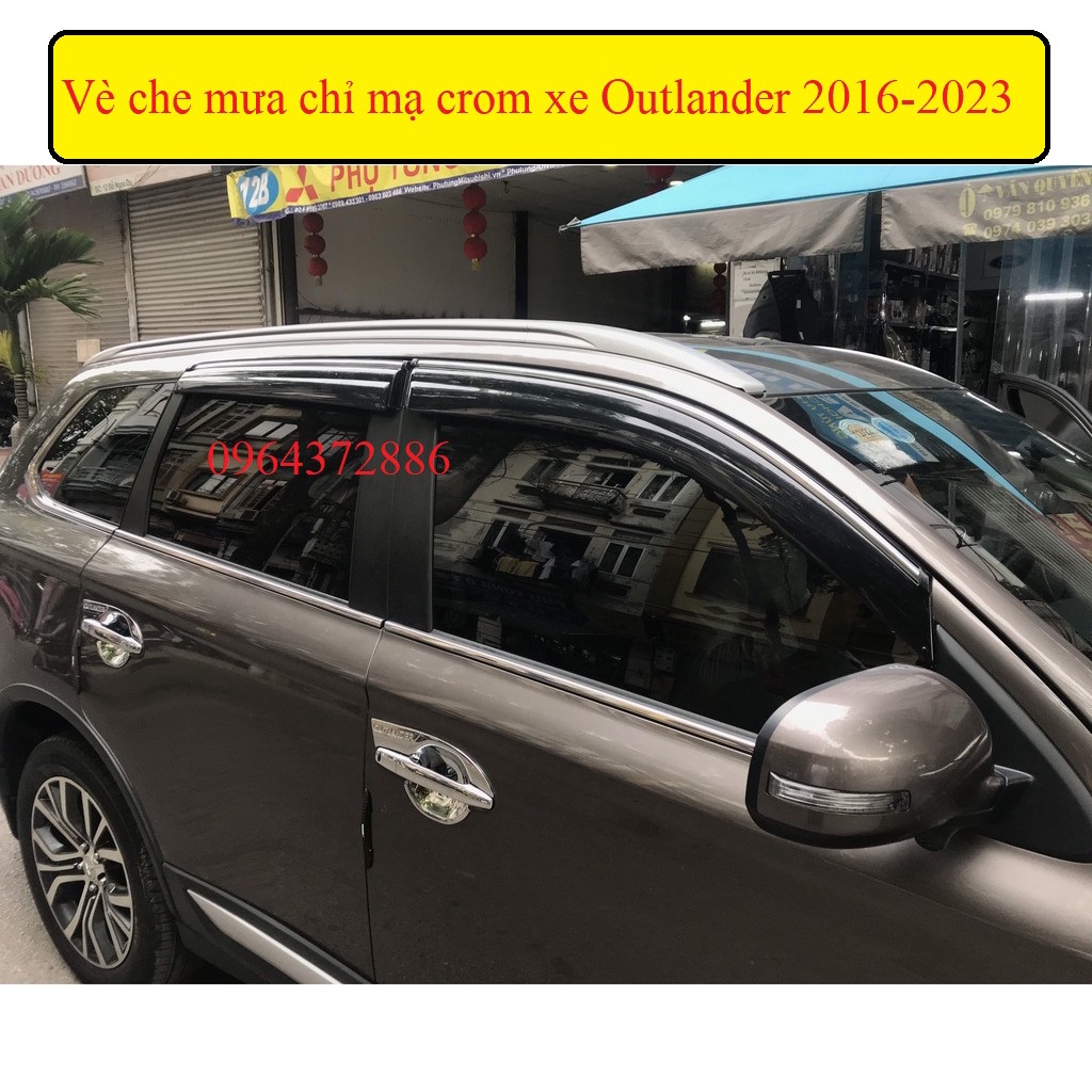 Vè che mưa xe Outlander đời 2018- 2023 chỉ mạ crom cao cấp