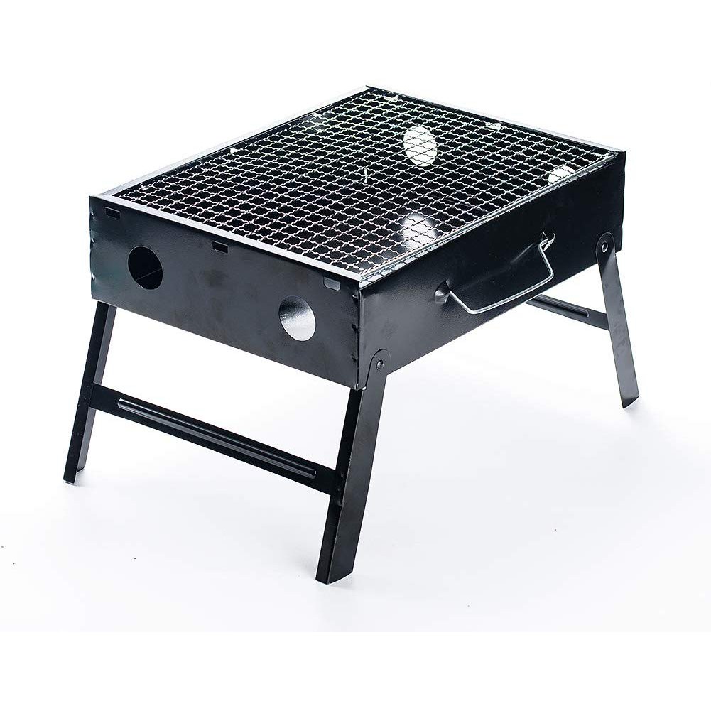 Bếp Nướng Than Hoa Vuông Gấp Gọn Chuyên Lẩu Nướng BBQ 36x27cm