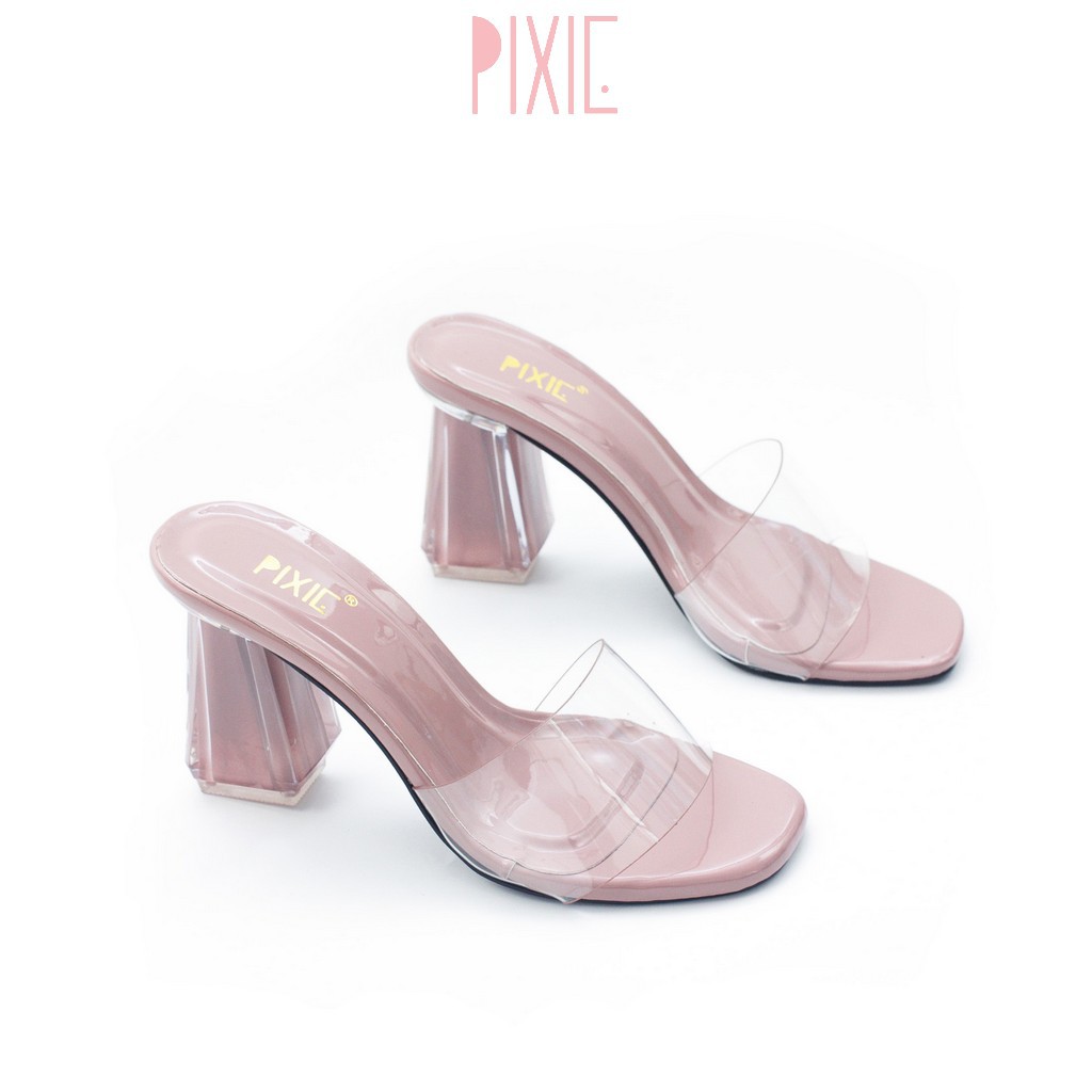 Guốc Cao Gót 9cm Quai Trong Gót Mica Pixie X383