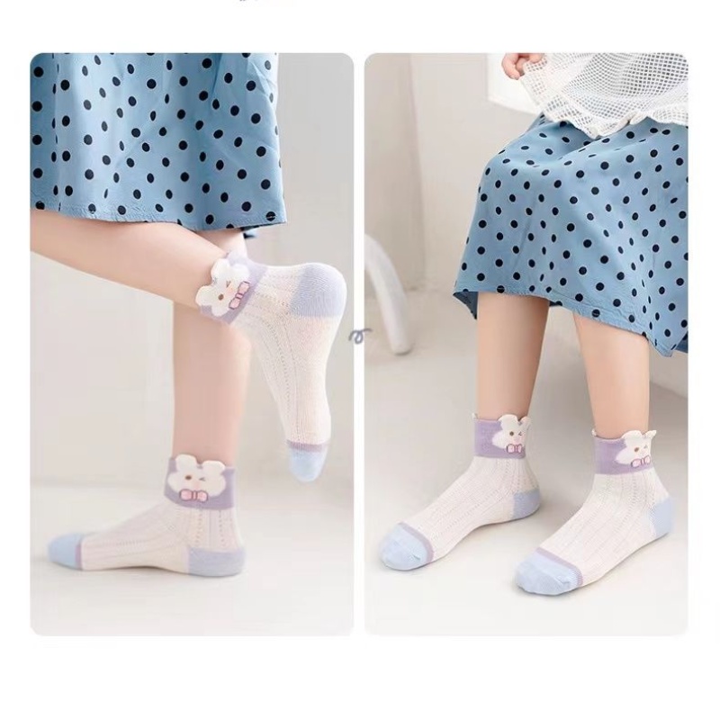 Vớ Thuyền Phối Lưới Thoáng Khí Thời Trang Xuân Hè Dễ Thương Cho Bé Trai Và Gái 1 Tuổi-12 Tuổi