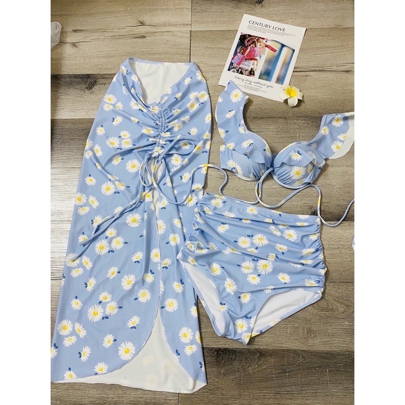 Bikini - Đồ bơi 3 mảnh kèm chân vây xẻ siêu sang | BigBuy360 - bigbuy360.vn