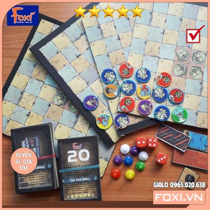 Board game-Escape From Zombie-đi tìm kho báu Foxi-trò chơi hay-gây cấn-hồi hộp và siêu trí tuệ