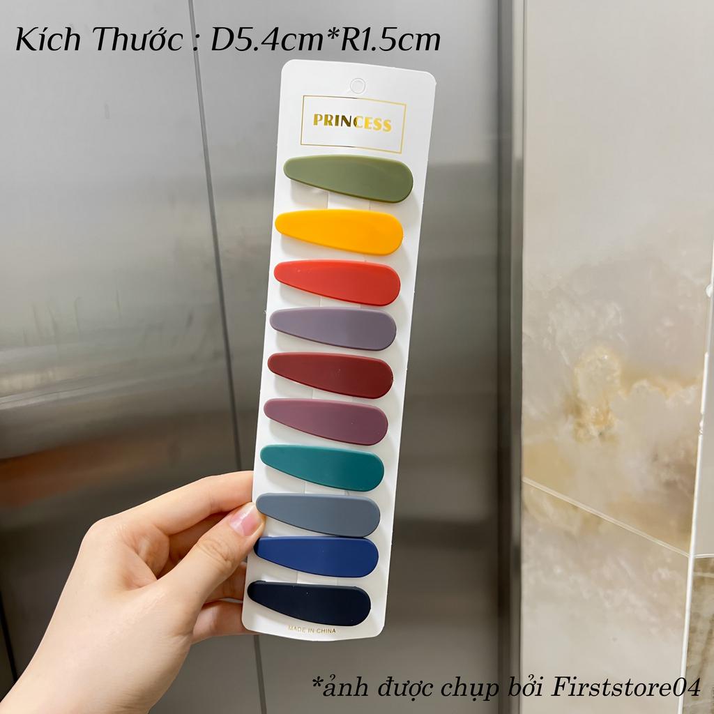 Set 10 Kẹp Tóc/ Cặp Tóc Phủ Màu Nhám Lì Dễ Thương