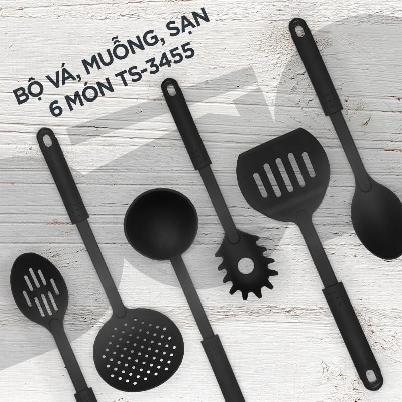 Bộ vá, muỗng, sạn 6 món - Đài Loan - TS3455