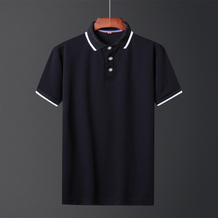 Áo phông nam ngắn tay cổ bẻ phối viền cao cấp : Kiểu dáng Hàn Quốc chất liệu cotton , co giãn 4 chiều | BigBuy360 - bigbuy360.vn