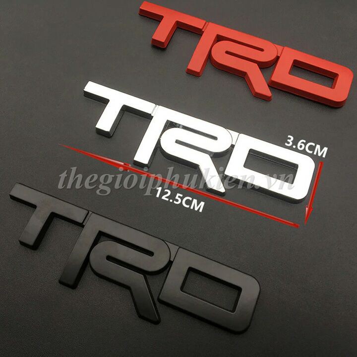 Logo chữ TRD 3D nổi dán trang trí Ô tô( hàng chất )