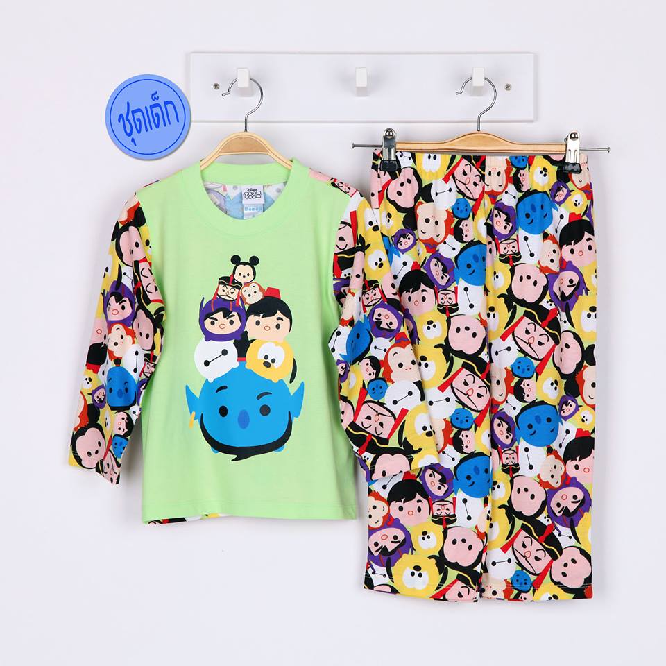 Momoji Bộ Đồ Ngủ Trẻ Em Size 8 Trẻ Em 5 Tuổi Vải Co Giãn Tay Dài Quần Dài Họa Tiết Hoạt Hình Chính H