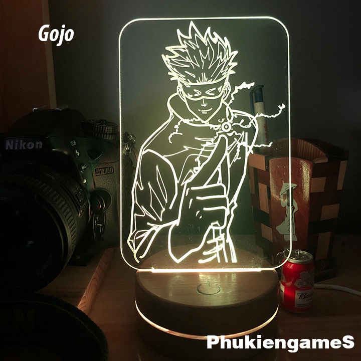 Đèn ngủ LED 3D 16 màu Anime Gojo- có cảm ứng và điều khiển - AN-06