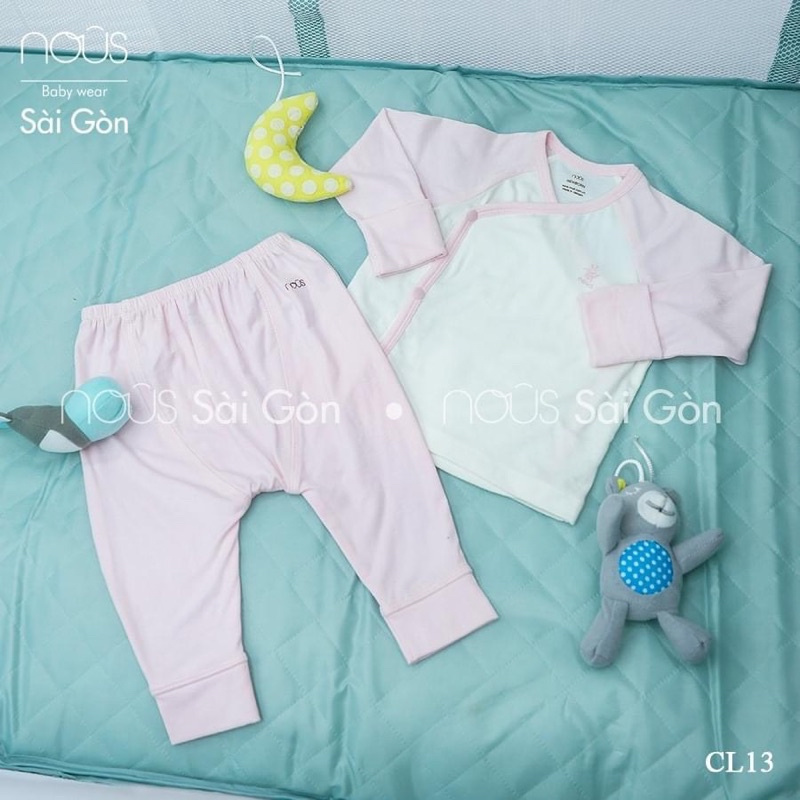 NOUS - Bộ cài lệch nous petit newborn cho bé trai/bé gái sơ sinh