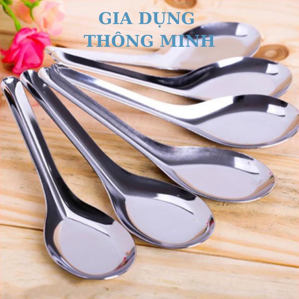 Thìa ngắn inox ăn phở, ăn cơm cao cấp