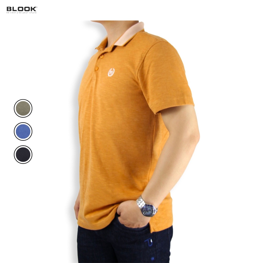 Áo Polo nam BLOOK có cổ BASIC vải cá sấu cotton, nam tính, chỉn chu, sang trọng mã 35568