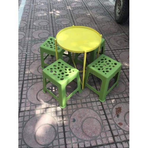 Combo 4 ghế 1 bàn trà chanh Gem Decor