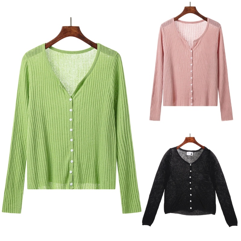 Áo Khoác Len Cardigan Mềm Mại Dài Tay Đính Nút Trước Thời Trang Cho Nữ