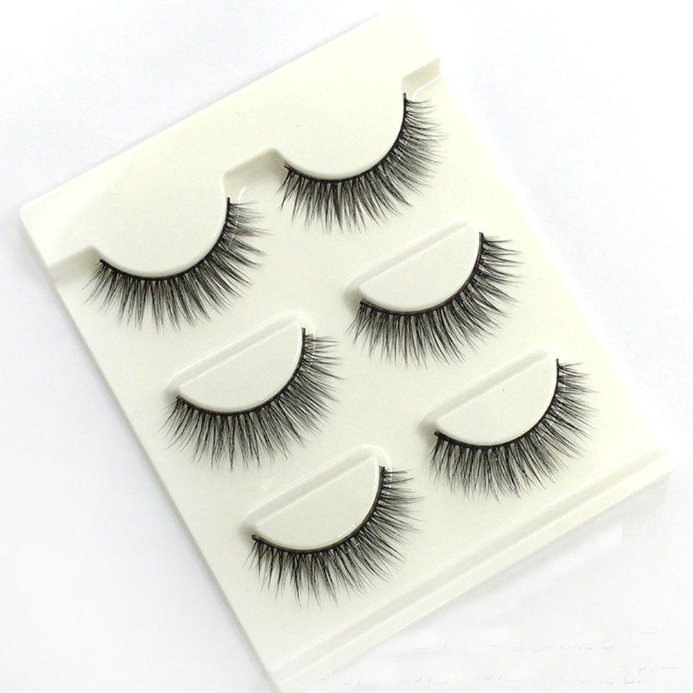 QQMALL Set 3 Cặp Lông Mi Giả Mềm Mại Trang Điểm Chuyên Nghiệp