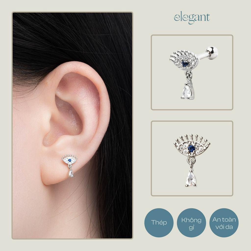 Khuyên tai đá thả DEEP SEA EYE DROP GEM Elegant