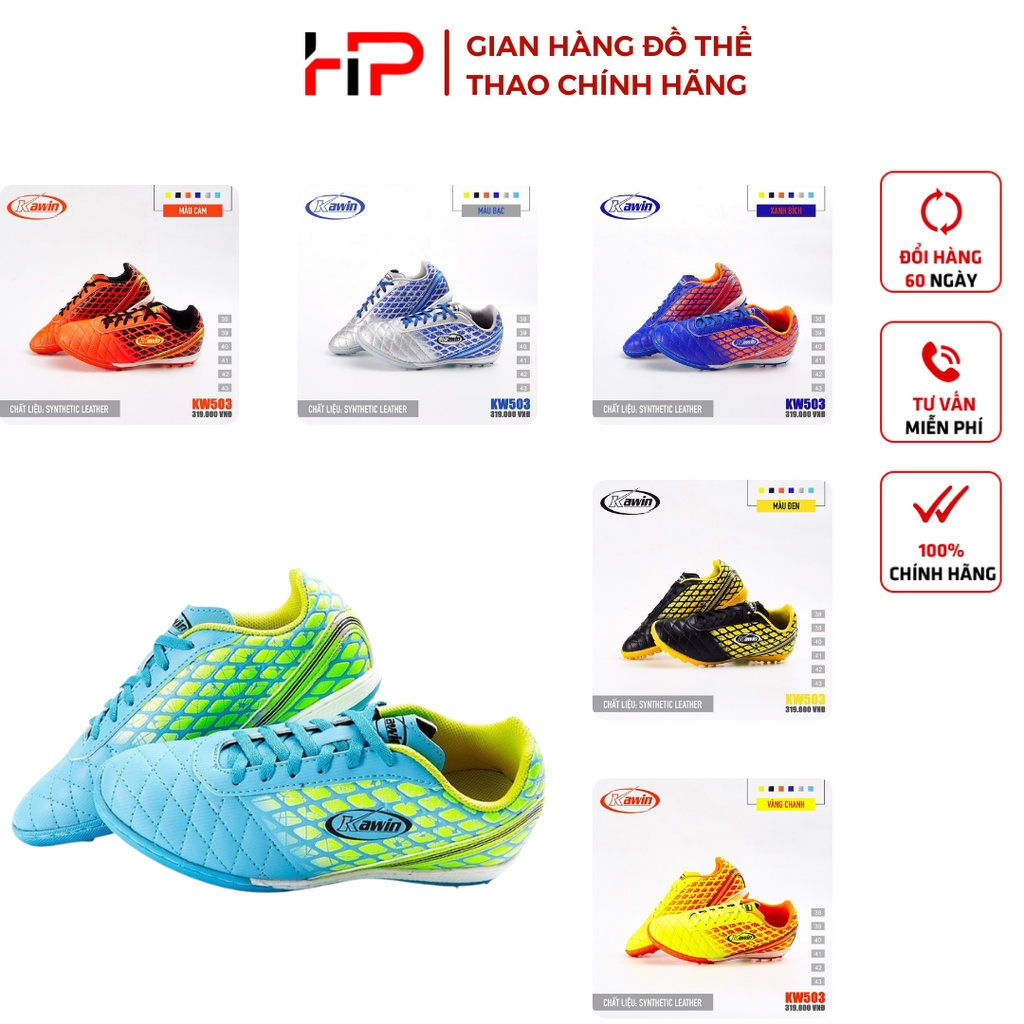 Giày Bóng Đá,giày đá banh sân cỏ nhân tạo Kawin 503 Khâu Full Đế Chính Hãng Việt Nam - H.P SPORTS