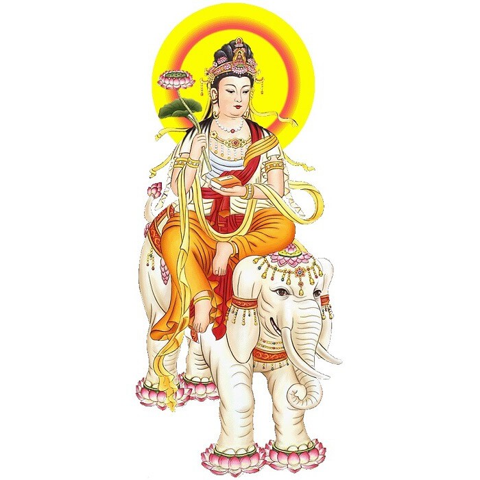 Tranh đá 5D, Tranh Phật Phổ Hiền Bồ tát đính đá toàn bộ