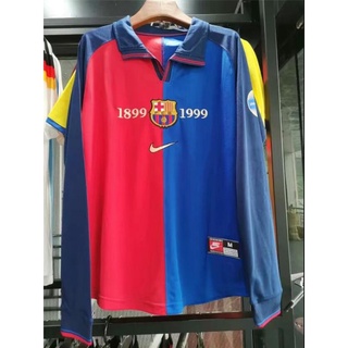 Áo thun bóng đá dài tay in tên đội tuyển barcelona số 100