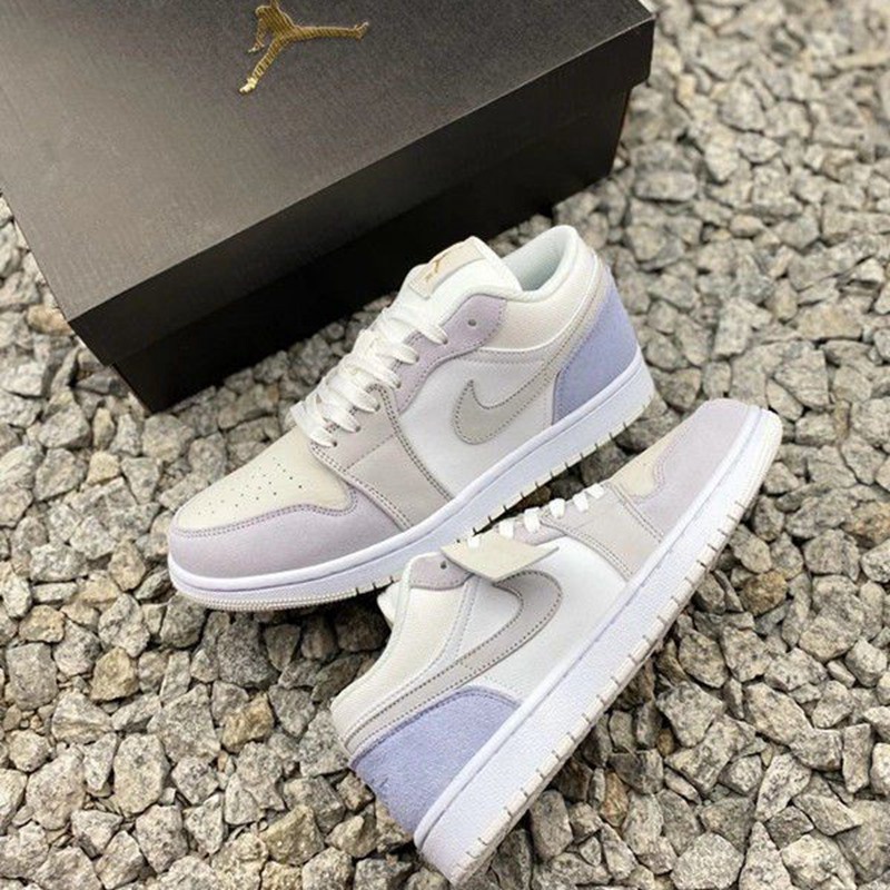 Giày Bóng Rổ Nike3266 Air Jordan 1 AJ1 Cổ Thấp Màu Xanh Dương Nhạt Thời Trang Cho Nam Nữ