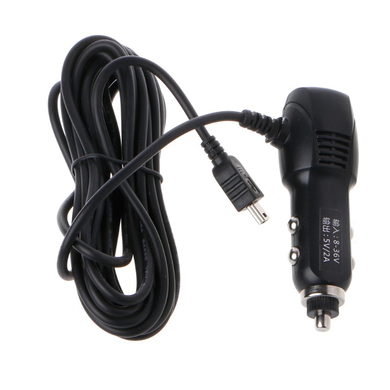 Thiết bị sạc Mini cổng USB 5V 2A cho camera hành trình xe hơi có giắc cắm 3.5m