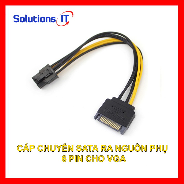 Cáp chuyển đầu nguồn SATA ra 6 pin cho VGA