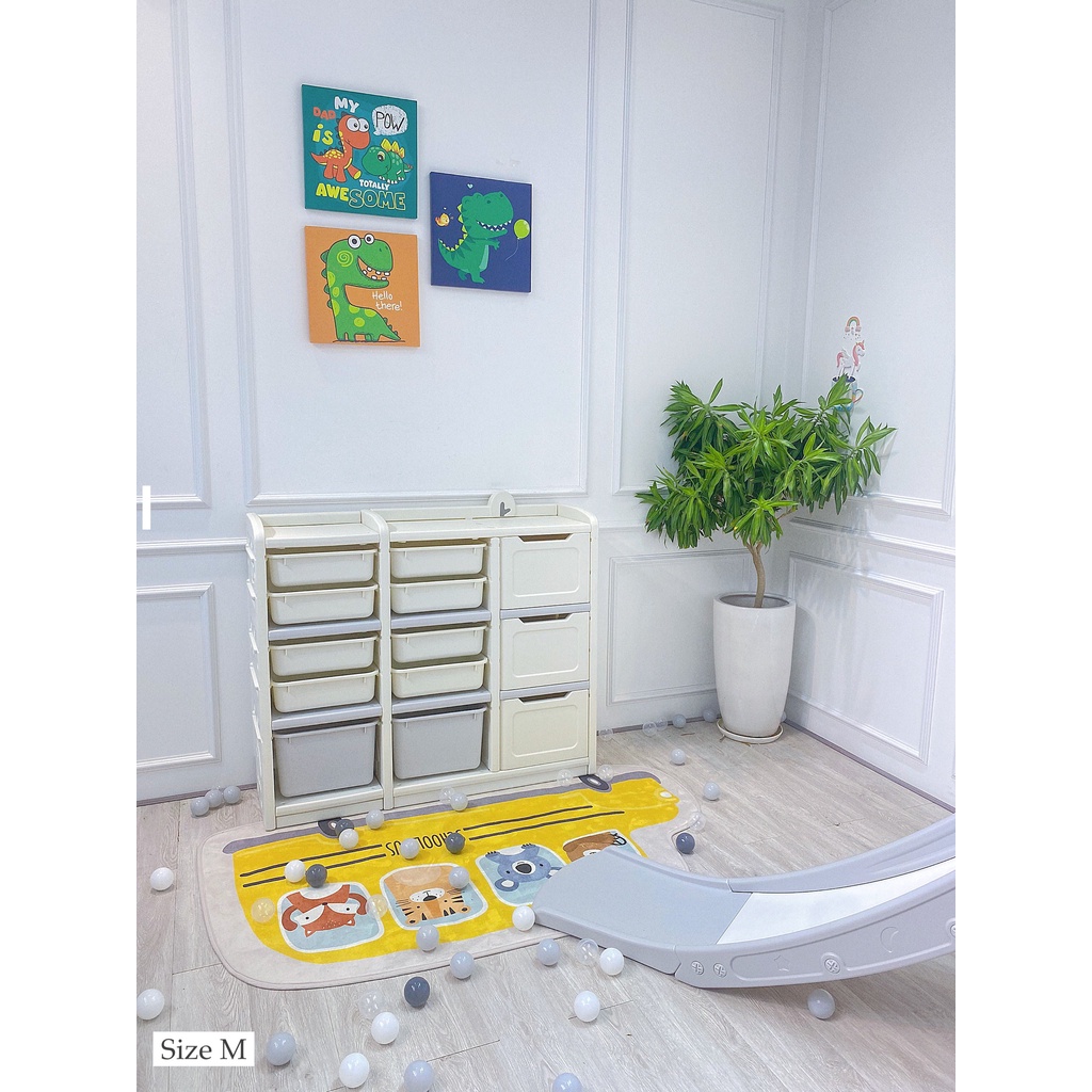 Tủ nhựa đa tầng mẫu voi đa năng chia nhiều ngăn cho bé BABYCOSI có ngăn kéo