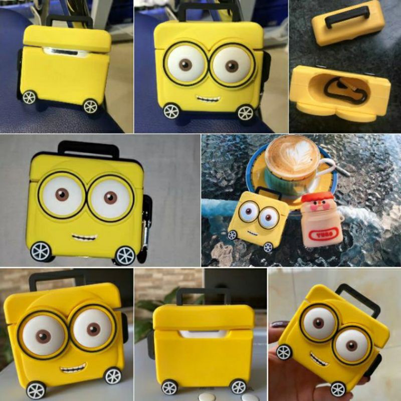 (Order 10 ngày) Case bảo vệ Airpods Pro/1/2 vali homer simpsons/ máy ảnh instax Minion vàng