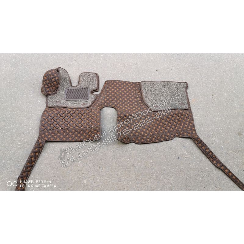 Thảm trải sàn, thảm lót sàn xe KIA K3000 ,K2700, K165 da 6D, da CACBON.