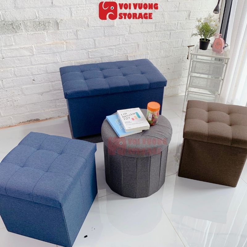 Ghế hộp vải đựng đồ đa năng tiện lợi cứng cáp thương hiệu VOI VUÔNG